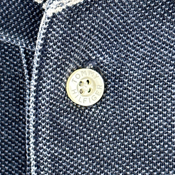 Vintage Tommy Hilfiger Polo Shirt Adult LARGE Blue Boats Yachts Nautical 90s - Picture 5 of 11